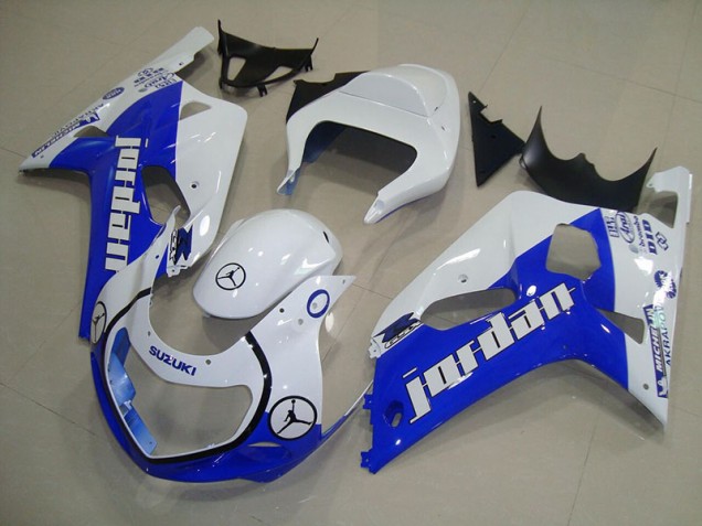 Cheapest 2001-2003 Blue White Jordan Suzuki GSXR750 Motorcycle Bodywork