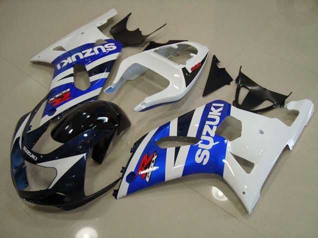 Cheapest 2001-2003 Blue White Suzuki GSXR750 Replacement Fairings