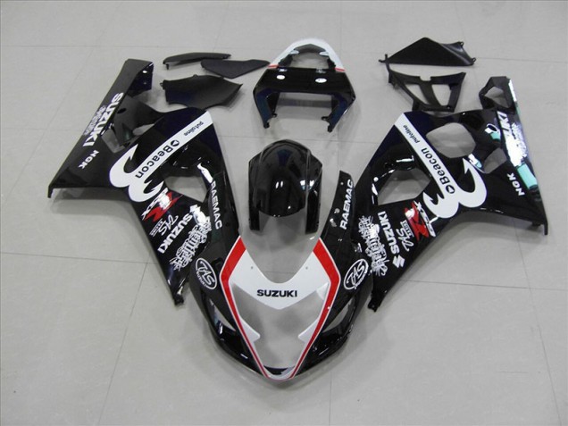 Cheapest 2004-2005 Black Red Beacon Suzuki GSXR750 Motorbike Fairings