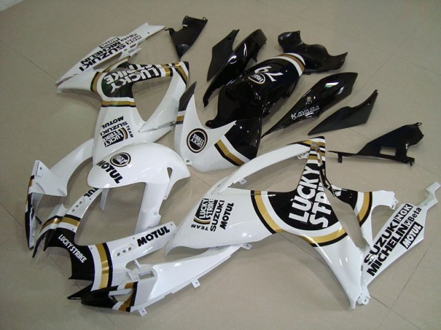Cheapest 2006-2007 White Lucky Strike Black Motul Suzuki GSXR750 Motorcycle Fairings Kit