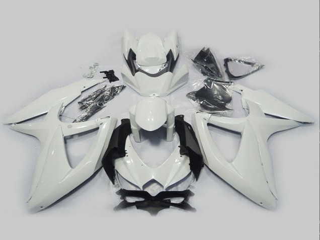 Cheapest 2008-2010 White Suzuki GSXR750 Motorcycle Fairing Kits