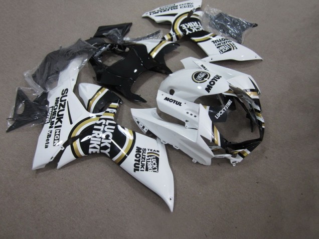 Cheapest 2011-2021 White Lucky Strike Black Motul Suzuki GSXR750 Bike Fairings