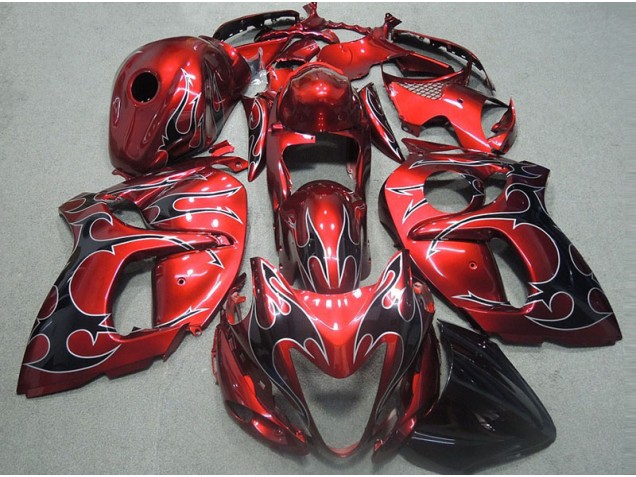 Cheapest 1996-2007 Red with Black Flame Suzuki GSXR1300 Hayabusa Motorcycle Fairings Kits Cheapest 1996-2007 Red with Black Flame Suzuki GSXR1300 Hayabusa Motorcycle Fairings Kits