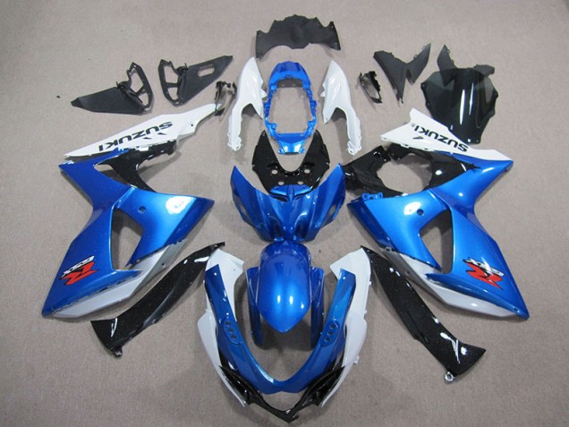 Cheapest 2009-2016 Blue White Suzuki GSXR1000 Replacement Fairings