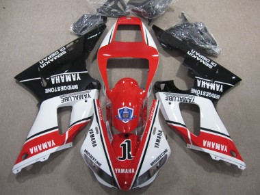 Cheapest 1998-1999 Red White Black 50 Yamaha YZF R1 Replacement Motorcycle Fairings