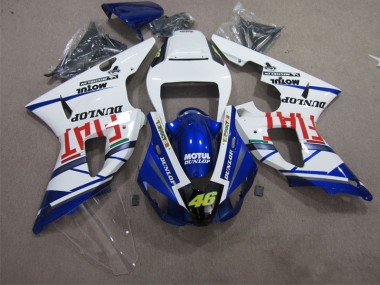 Cheapest 1998-1999 Blue White Motul Dunlop 46 Yamaha YZF R1 Motorbike Fairing Kits