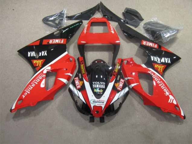 Cheapest 1998-1999 Red Black White Santander Yamaha YZF R1 Motorcyle Fairings Cheapest 1998-1999 Red Black White Santander Yamaha YZF R1 Motorcyle Fairings
