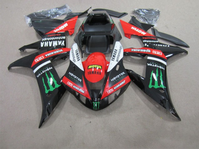 Cheapest 2002-2003 Black Red Motul Yamaha YZF R1 Bike Fairings
