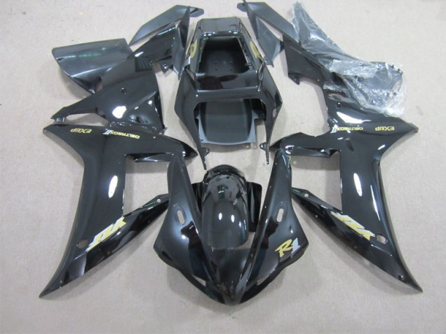 Cheapest 2002-2003 Black with Gold Decal Yamaha YZF R1 Motorbike Fairing Cheapest 2002-2003 Black with Gold Decal Yamaha YZF R1 Motorbike Fairing