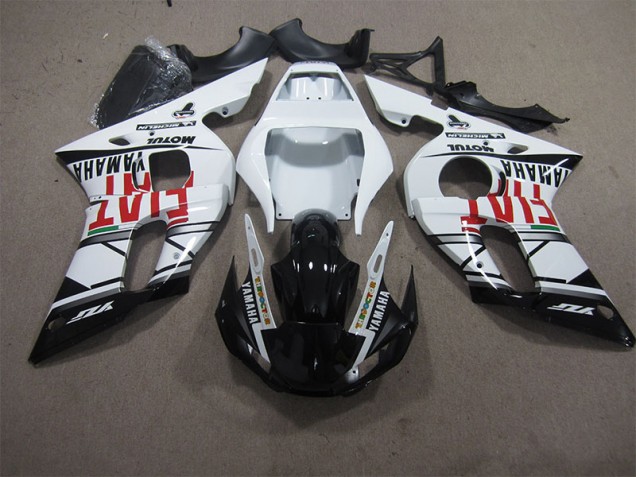 Cheapest 1998-2002 White Black Fiat Yamaha YZF R6 Motorbike Fairing Kits