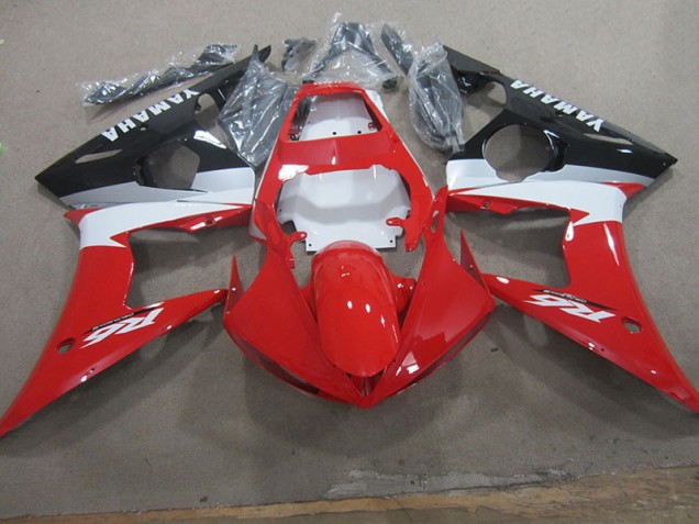 Cheapest 2003-2005 Red White Decal Yamaha YZF R6 Bike Fairings