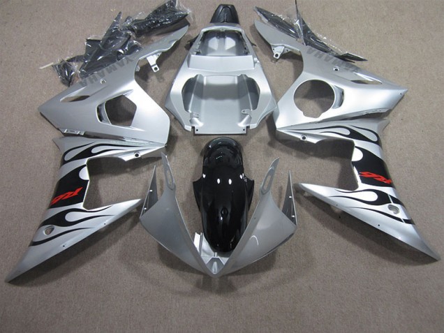 Cheapest 2003-2005 Silver Black Red Decal Yamaha YZF R6 Motorbike Fairing