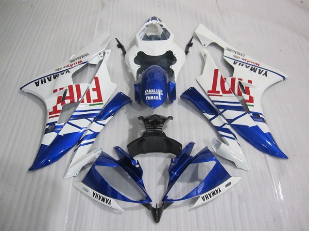 Cheapest 2006-2007 Blue White Fiat Yamaha YZF R6 Motorcyle Fairings