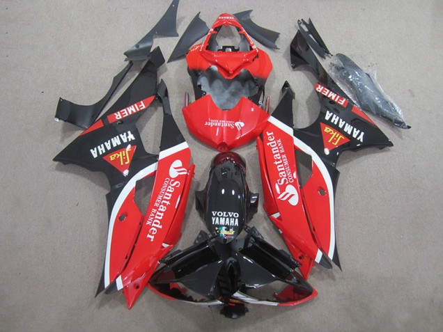 Cheapest 2008-2016 Black Red White Santander Yamaha YZF R6 Bike Fairings